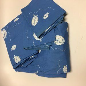 Pottery Barn Kids full sheet set Batik fish - New